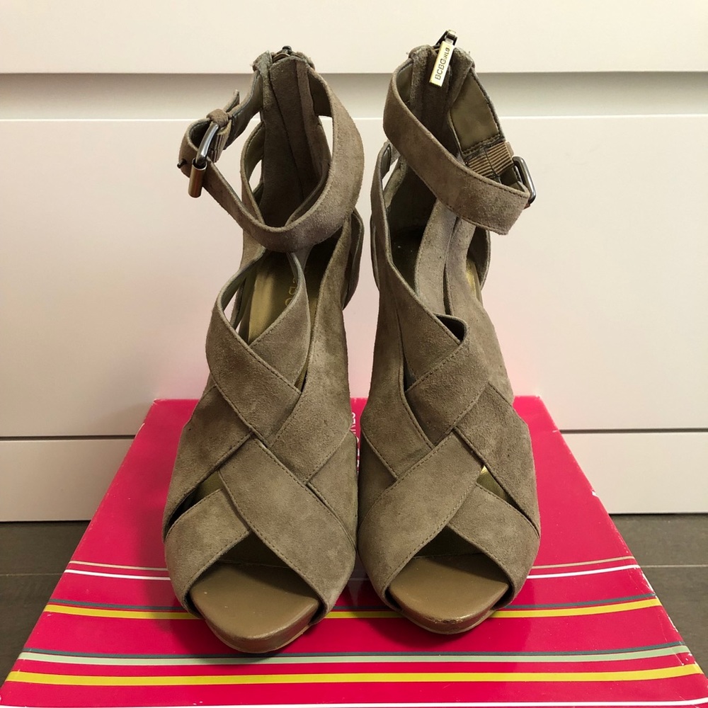 BCBGirls Suede Strappy Heels